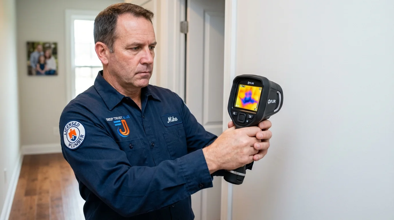 Thermal imaging leak detection by Johns Plumbing LLC in Belford